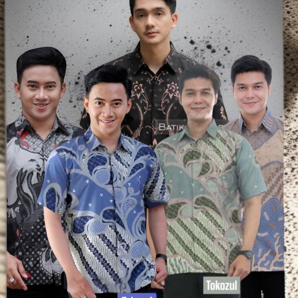 Kemeja Batik Dewasa Lengan Pendek Hem Batik Dewasa Batik Lengan Pendek Atasan Batik Lengan Pendek