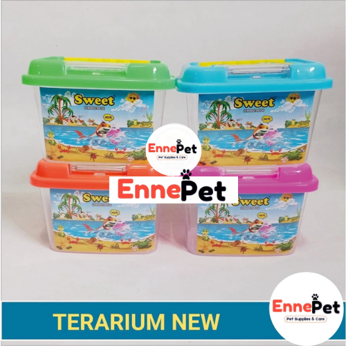 Sweet Terarium New NO. 1 Kandang Hamster Tempat Kura Kura Aquarium Ikan Akuarium Mini Mika Akrilik R