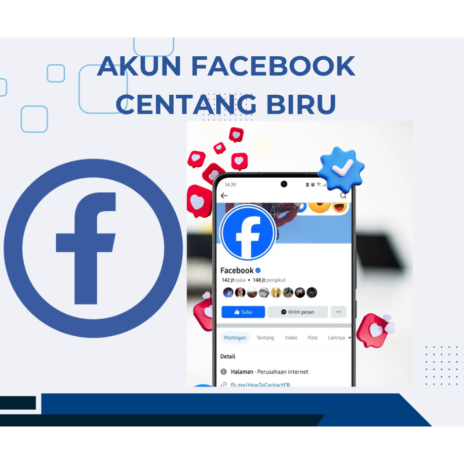 AKUN FACEBOOK CENTANG BIRU – PROFESIONAL & AMAN