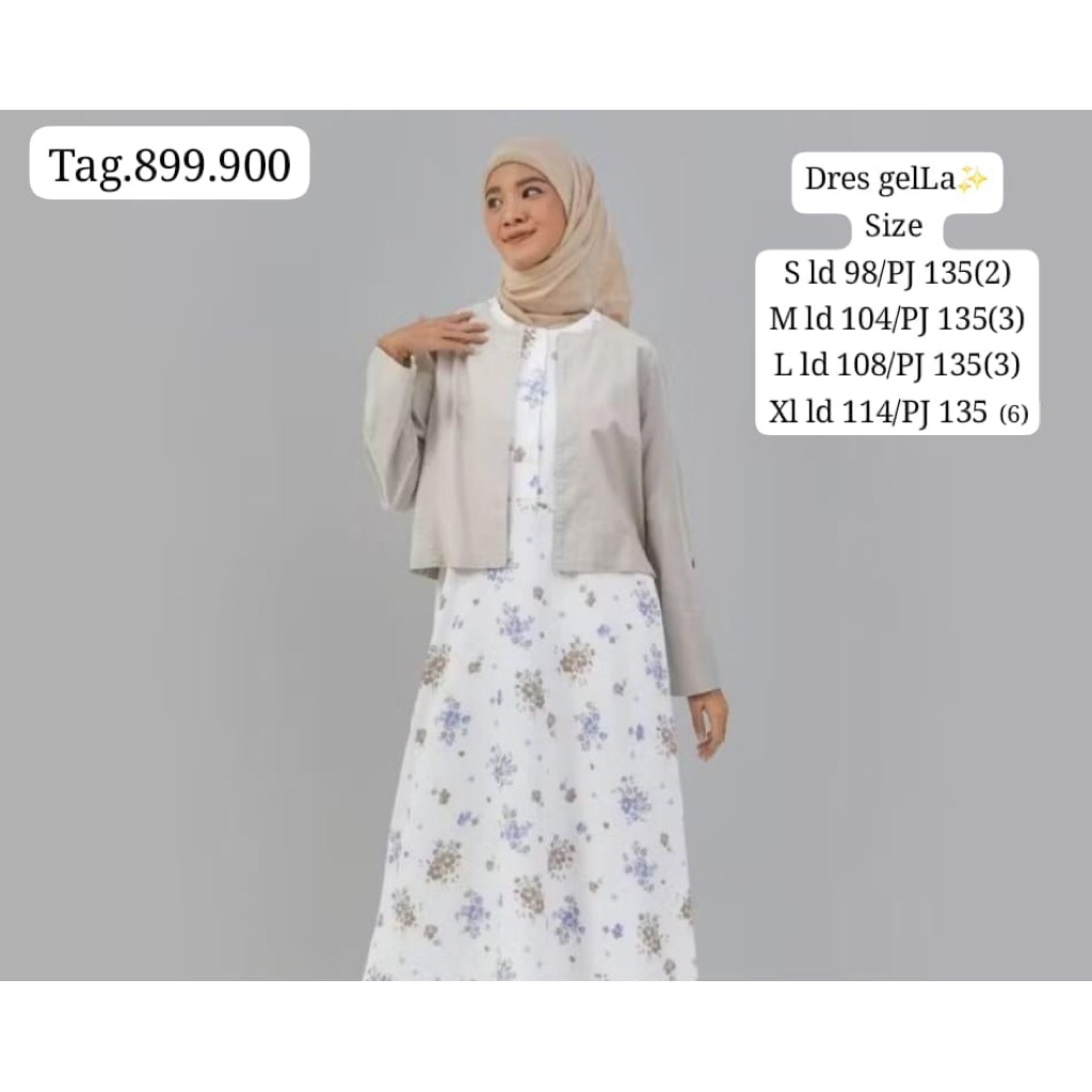 DRESS GEELA TWO SET PAKAIAN WANITA
