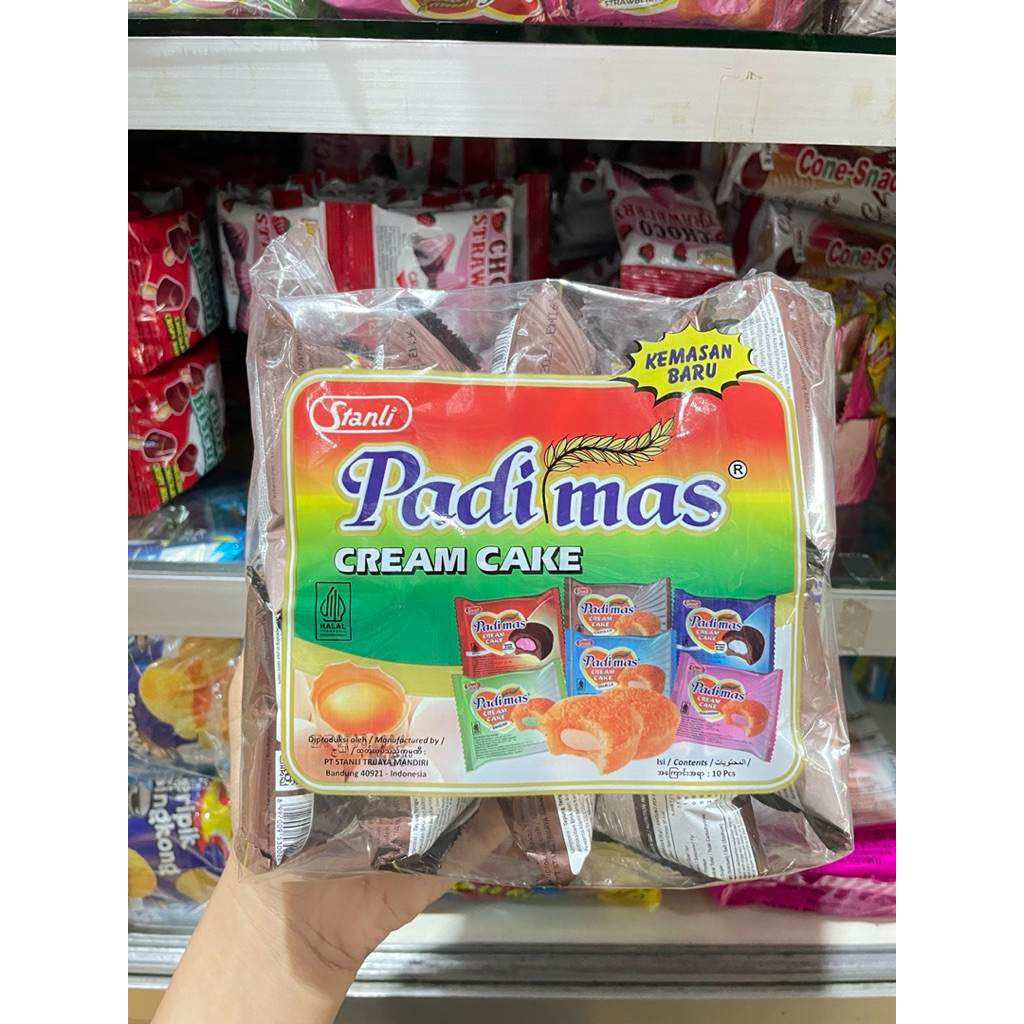 

ROTI PADIMAS RASA COKELAT, STROBERI, PANDAN ISI 10 PCS