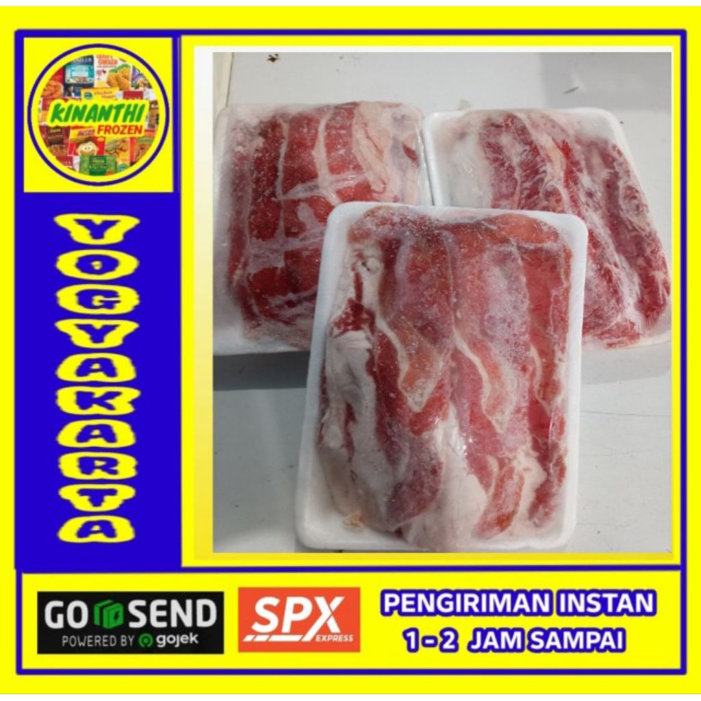 

Daging Slice Berlemak 250 gr, Frozen Jogja