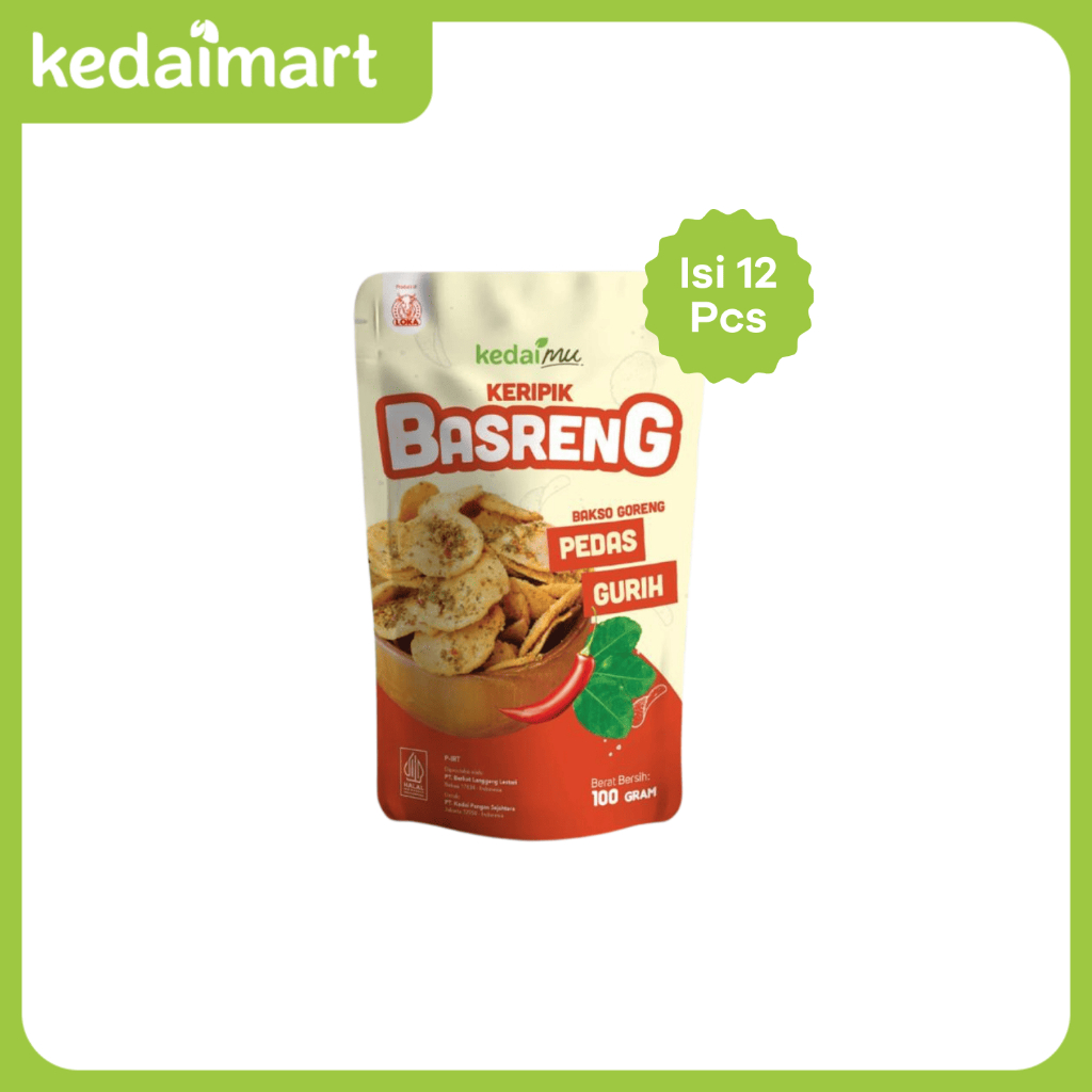 

Paket Bundling KedaiMu Keripik Basreng Pedas Gurih 100 Gram x 12 Pcs