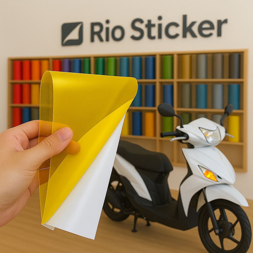 Skotlet kuning transparan stiker lampu sein