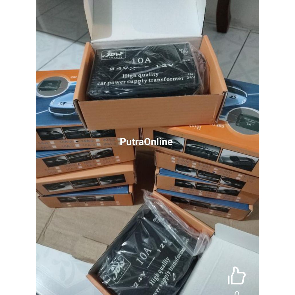 Converter 10A DC 24V - 12V JDW / converter 10 Amper DC 24V to 12V