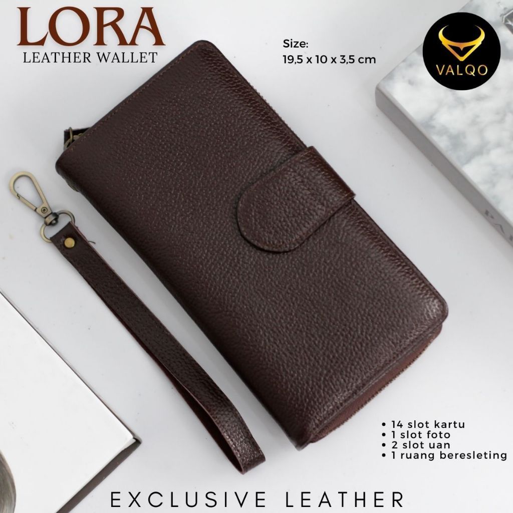 Dompet Kulit Sapi Dompet LORA Wanita Pria Dompet HP 6,7 inch Fashion Minibag Perempuan Branded Laris