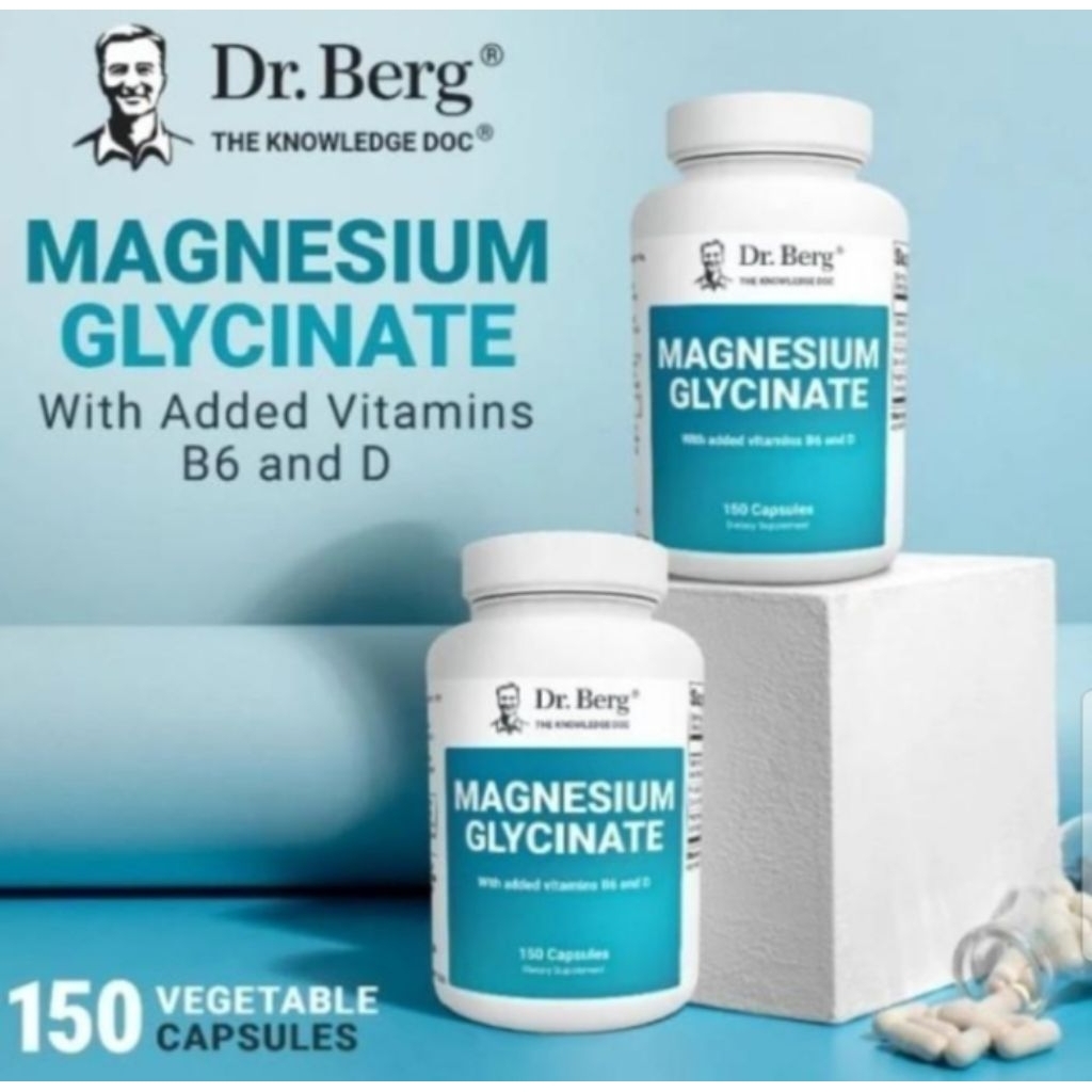MAGNESIUM GLYCINATE 400mg Dr.Berg Magnesium Glycinate isi 150 kapsul