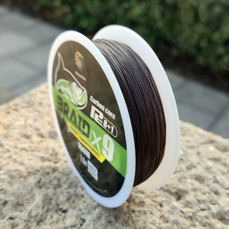 Bingolife Tali Pancing Cokelat Senar PE X9 Senar Pancing Karbon Tahan Senar Kepadatan Tinggi Dikepan