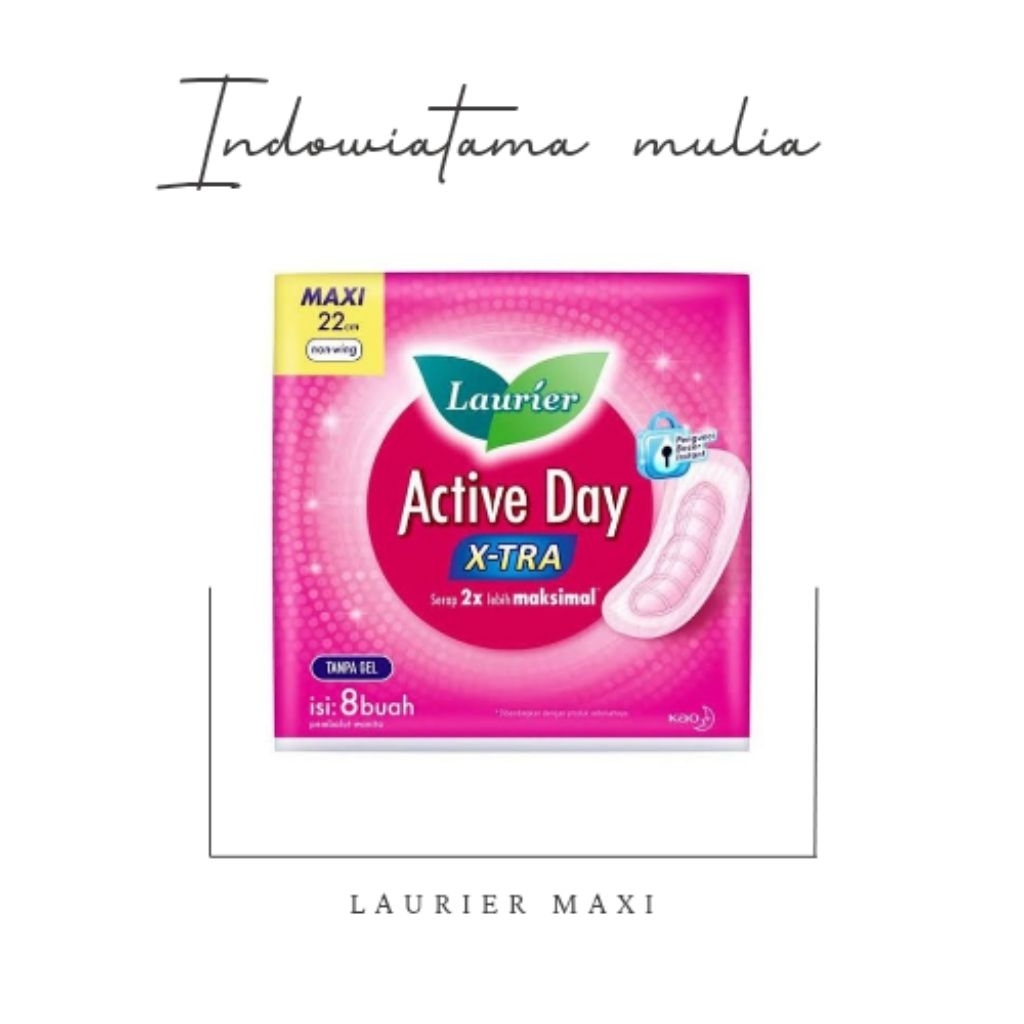 LAURIER ACTIVE DAY SUPER MAXI  ACTIVE DAY PEMBALUT / LAURIER PEMBALUT SIANG