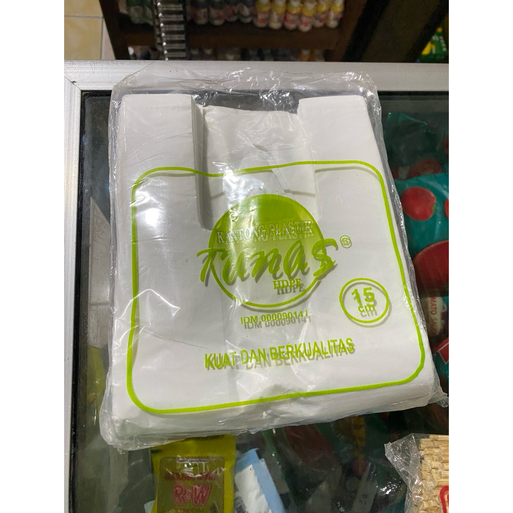 [TERBAIK]kantong kresek TUNAS putih susu TEBAL uk 15