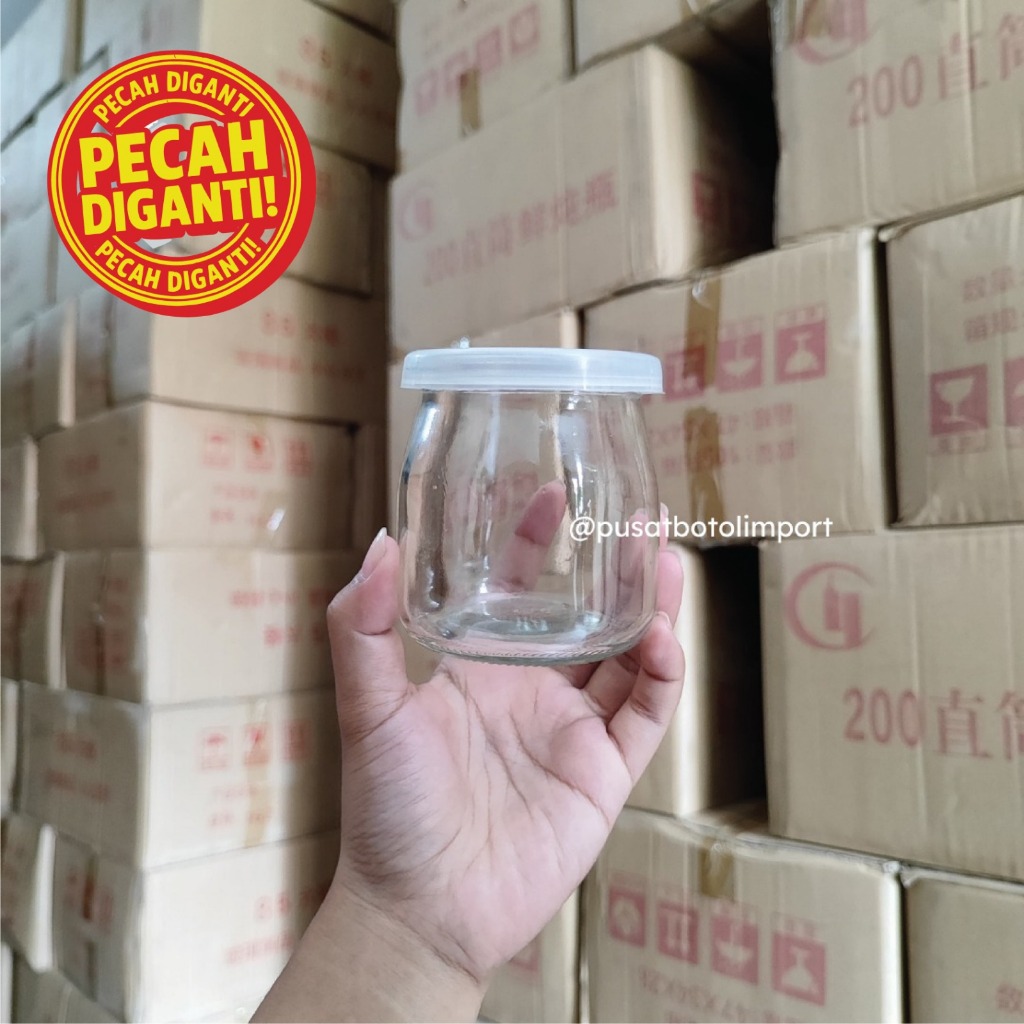 ‼️ PECAH DIGANTI ‼️ Jar Puding 150ml / Jar MPASI 150ml / Short Pudding 150ml - PD04