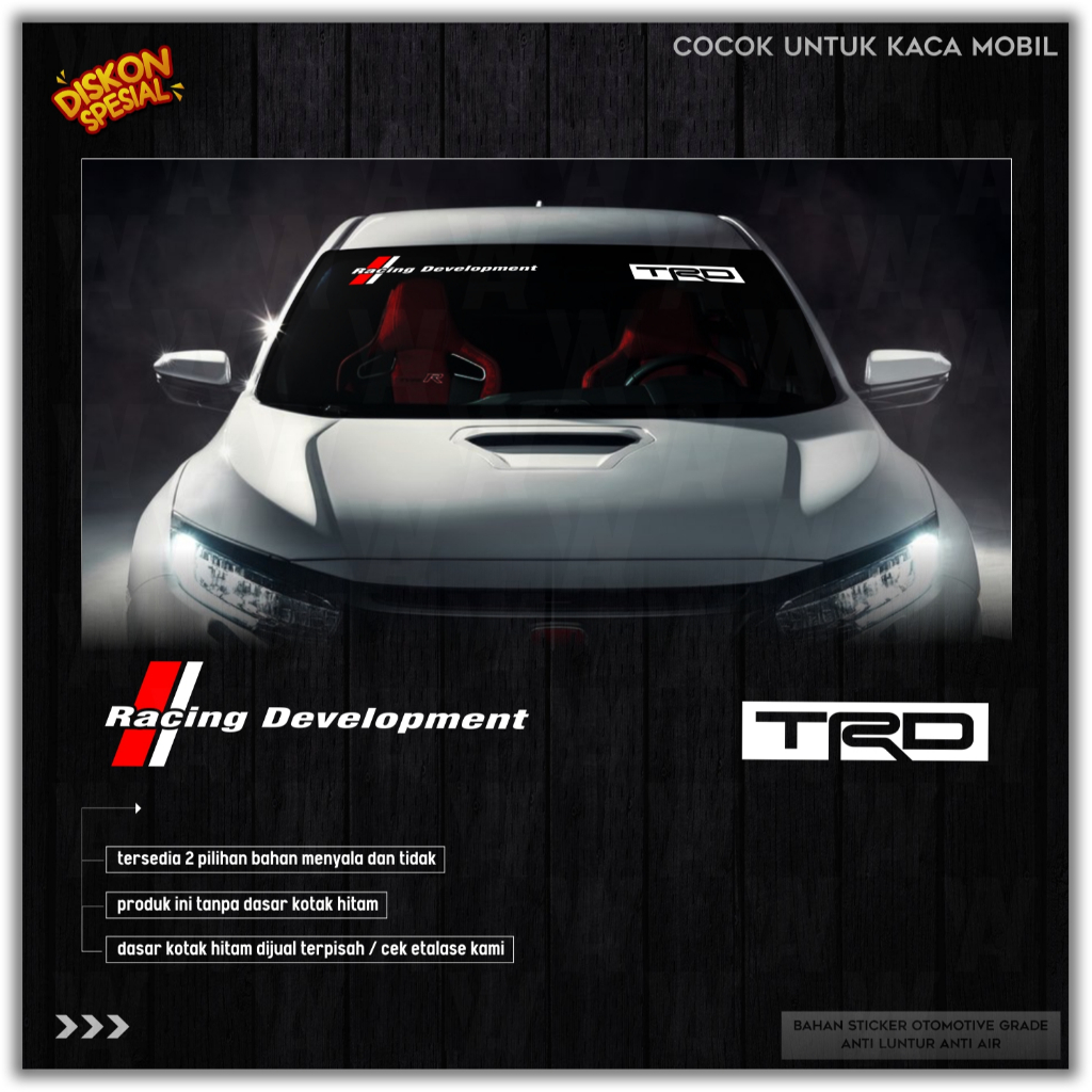 cutting sticker trd kaca depan mobil windshield