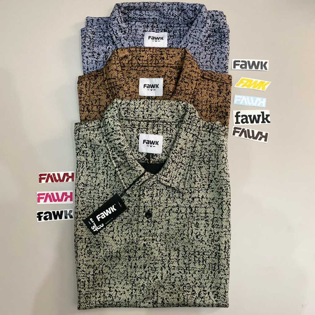 KAOS POLO PRIA BERMOTIF MERK FAWK ORIGINAL