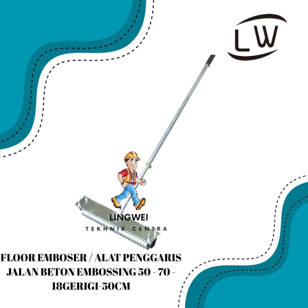 

FLOOR EMBOSSER 50 DAN 70 / ALAT PENGGARIS JALAN BETON EMBOSSING 50 DAN 70 - 50 - 18 Gerigi