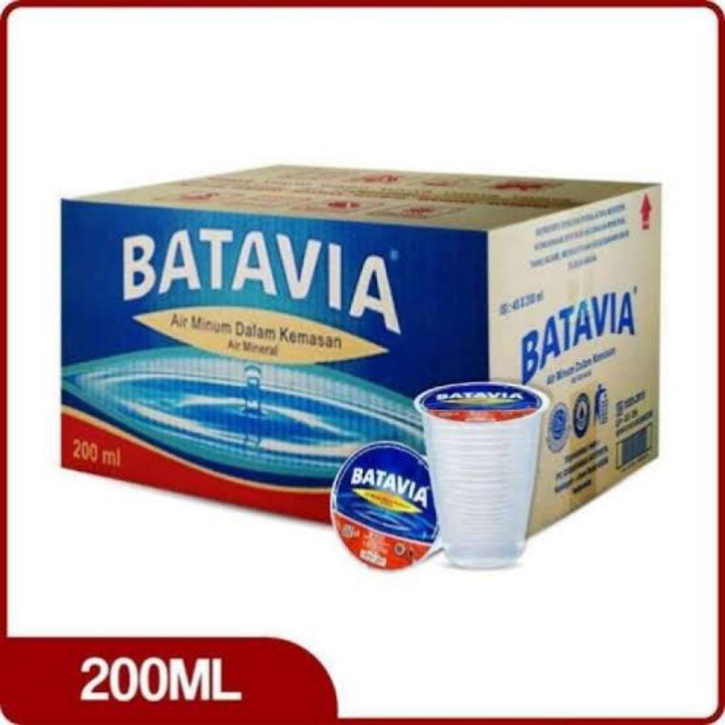 

Air Mineral Batavia Gelas 200ml 1 dus isi 48 pcs