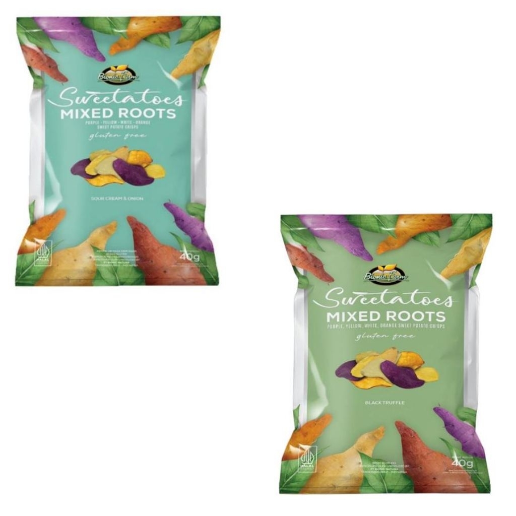 

Bionic Farm Sweetatoes Mixed Roots 40gram Black Truffle dan Sour Cream & Onion / Makanan Ringan/ Cemilan - Black Truffle