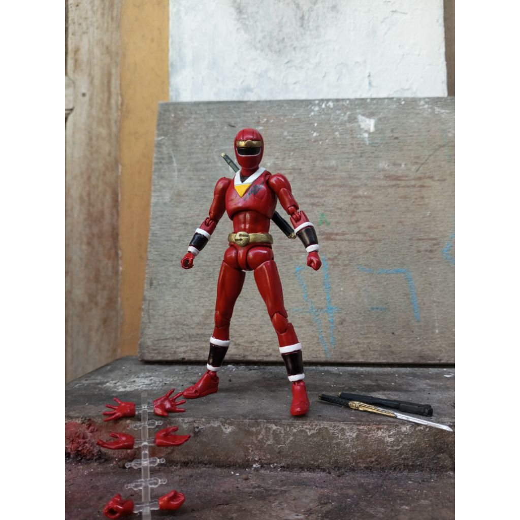 shf kakuranger red action figure custom power rangers super Sentai merah # Kamen rider tokusatsu