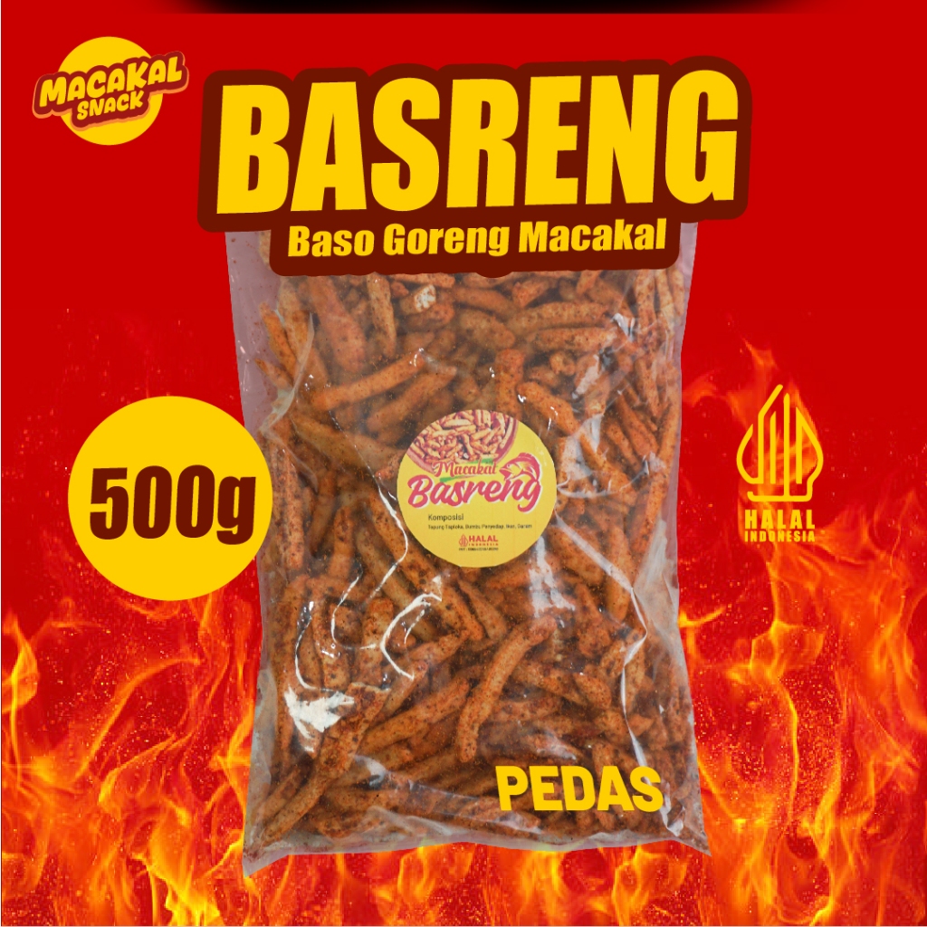 

Macakal - Basreng Pedas 500g | Renyah, Gurih, Enak & Pedas nya Nampol!