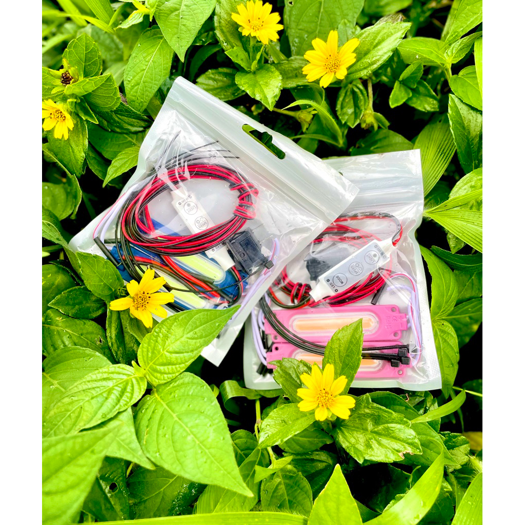 PAKET KOMPLIT LAMPU KOLONG MOTOR 7 MODE + MODUL + KABEL + 2 LAMPU + ON OFF + ISOLASI BAKAR + CABLE T