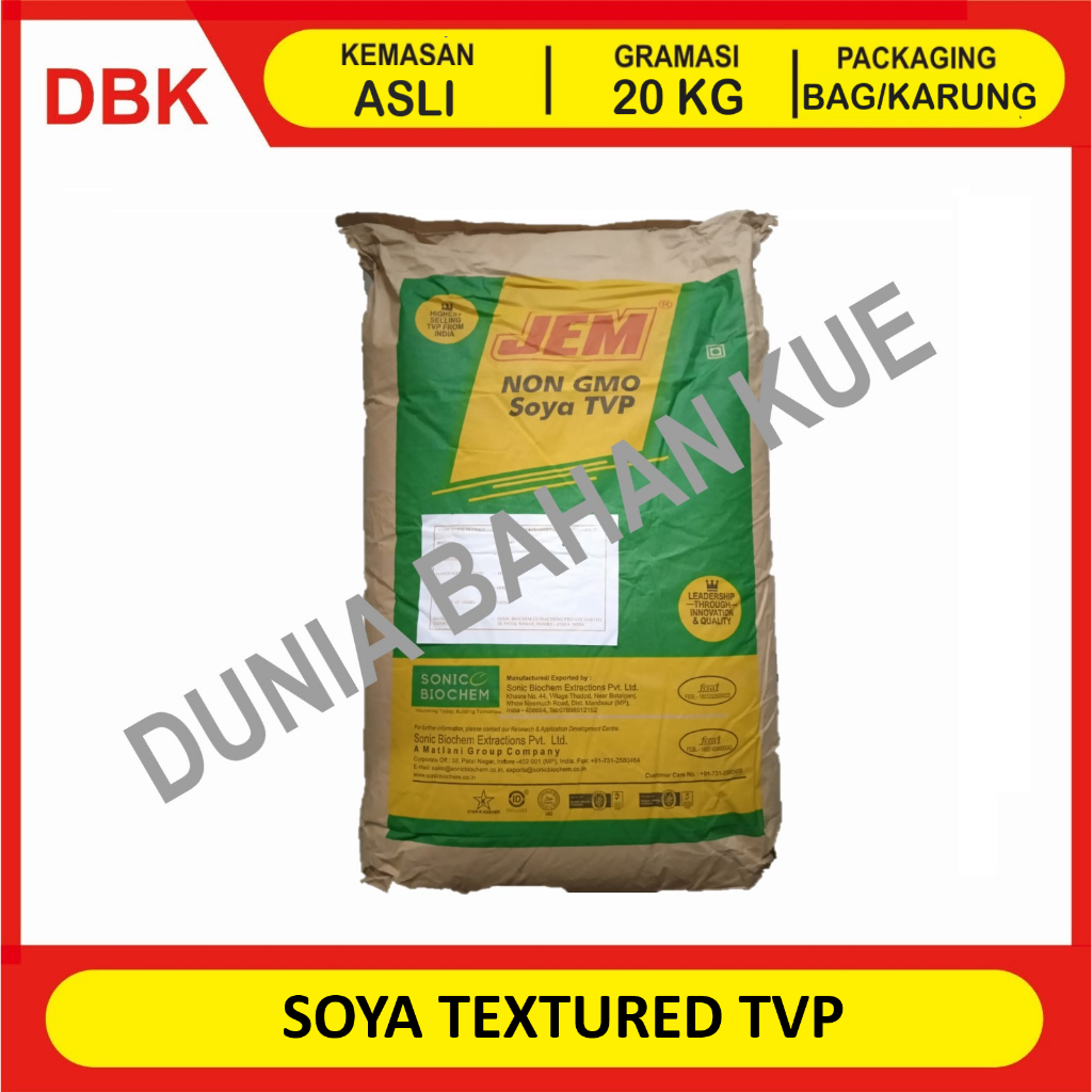 

(KHUSUS INSTANT/GOSEND) SOYA TEXTURIZED TVP - 1 BAG 20 KG / TSP VEGETABLE PROTEIN