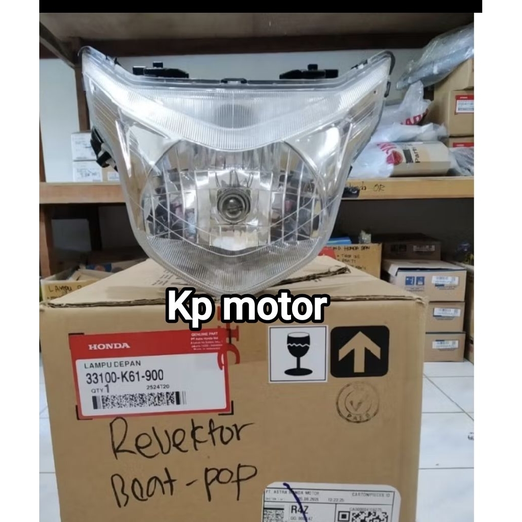 Reflektor lampu depan honda beat pop original