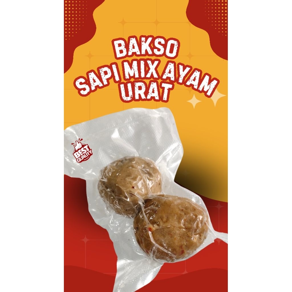 

BAKSO SUPER AYAM MIX SAPI URAT JUMBO ISI 2 BUTIR HALAL
