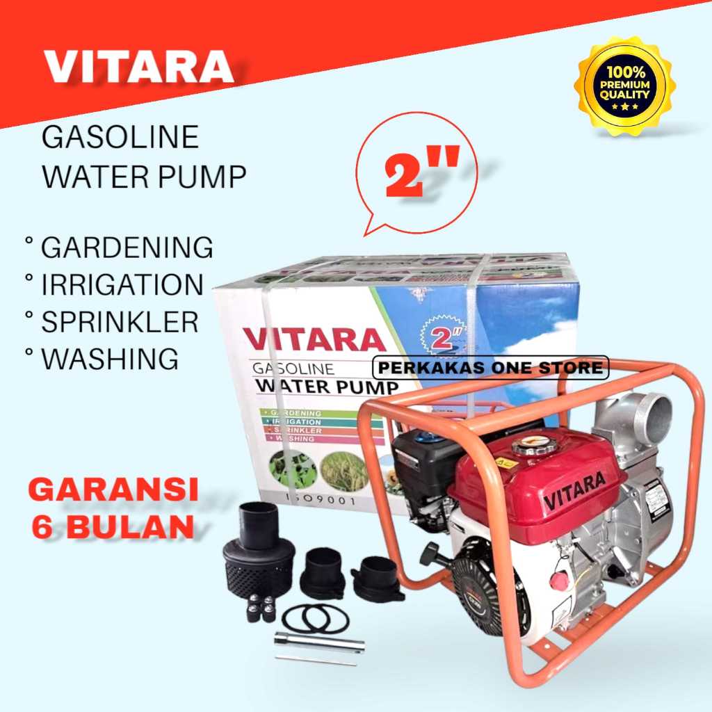 VITARA Mesin Pompa Air Sawah Irigasi 2 INCH WP20 CX / Water Pump 2" WP-20CX 5,5 Hp