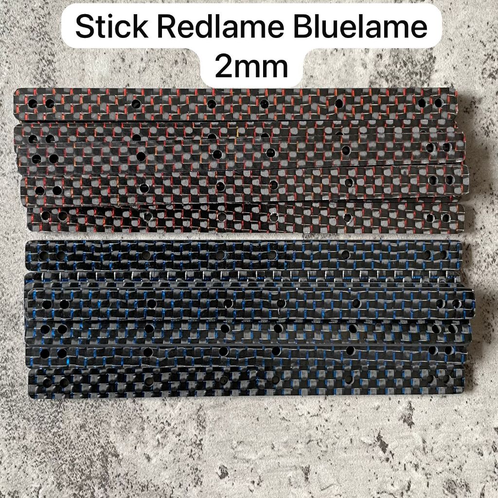 Tamiya HG Carbon Stick 13 19 mm Red / Blue Lame  TEBAL 2 mm - Rep Tamiya 95008