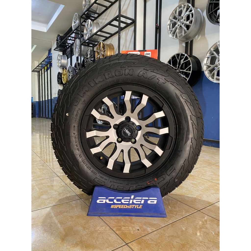 PAKETAN PELEK DAN BAN SIME RIMBA R15 INNOVA RUSH TERIOS XTRAIL HRV BAN 235/70 R15 ACCELERA OMIKRON A