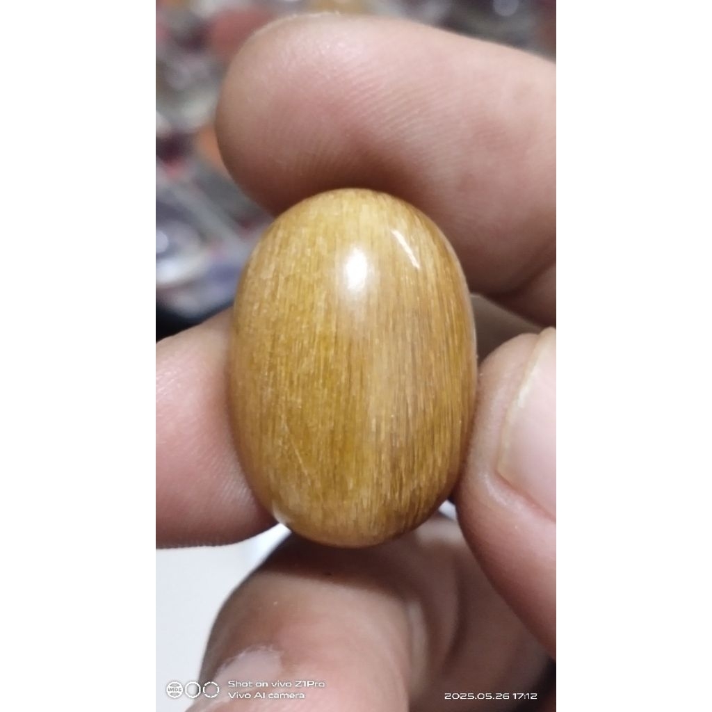 natural akik rambut cendana emas