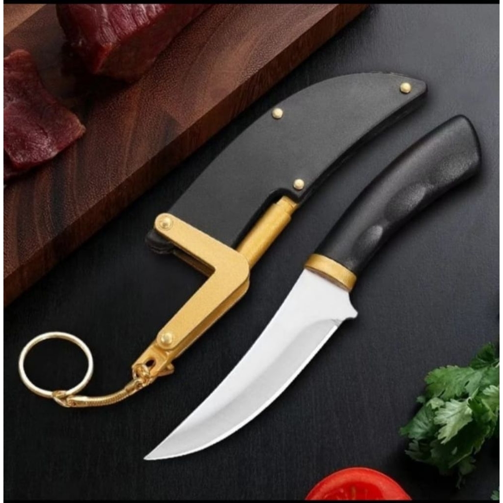 Pisau Dori D2 Jepang Super Tajam Pakai Gantungan Pisau Daging Dori Pisau Dapur