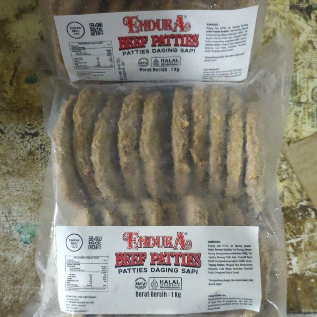 

Beef Paties Endura 1 kg