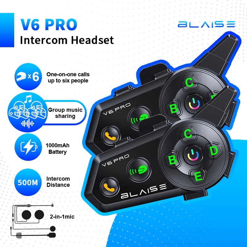 INTERCOM BLAISE V6 PRO INTERCOM MUSIC SHARING SAMBIL NGOBROL INTERKOM BLAISE V6 PLUS WIRELESS INTERK
