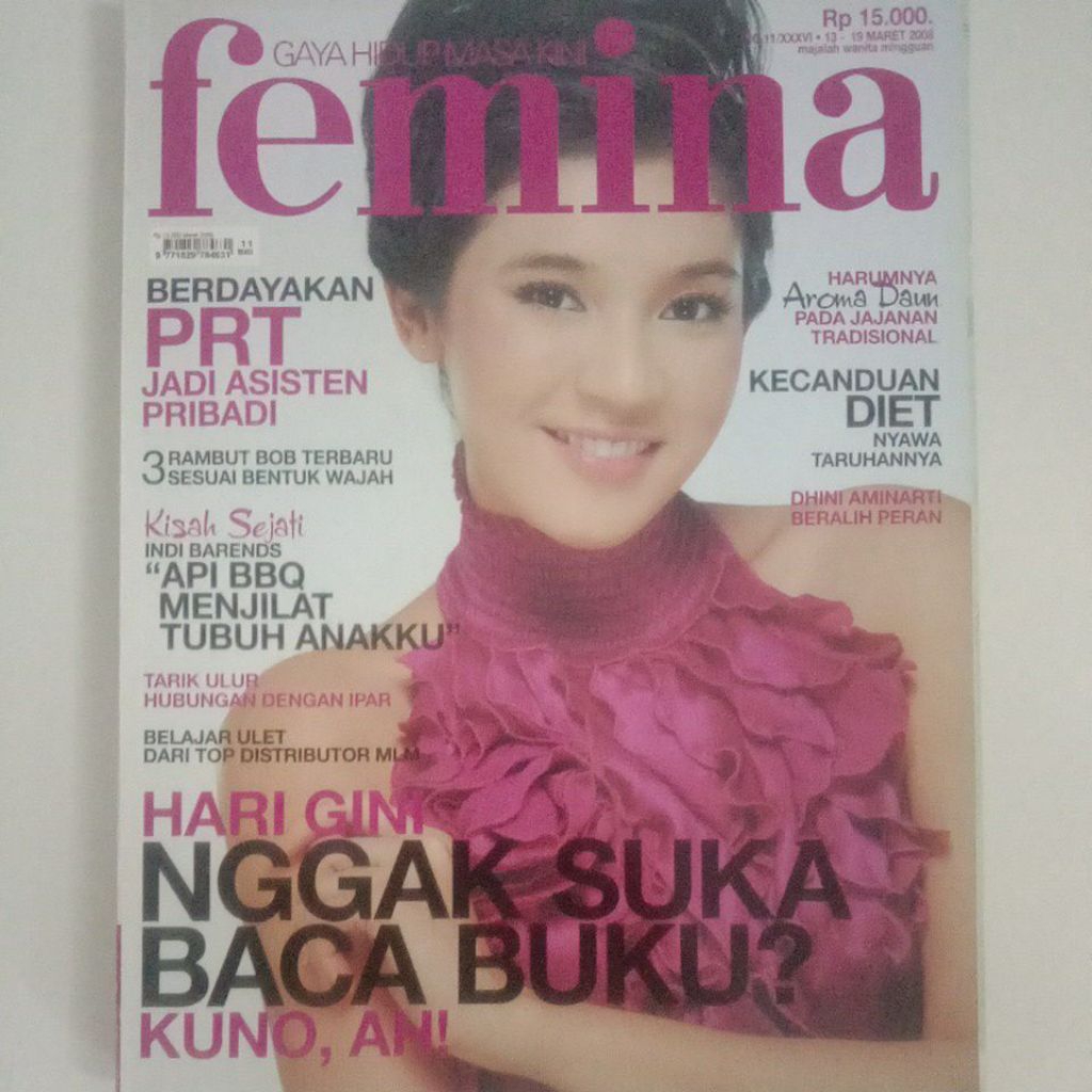 Majalah Femina Tahun 2008 Cover Dhini Setowardhana