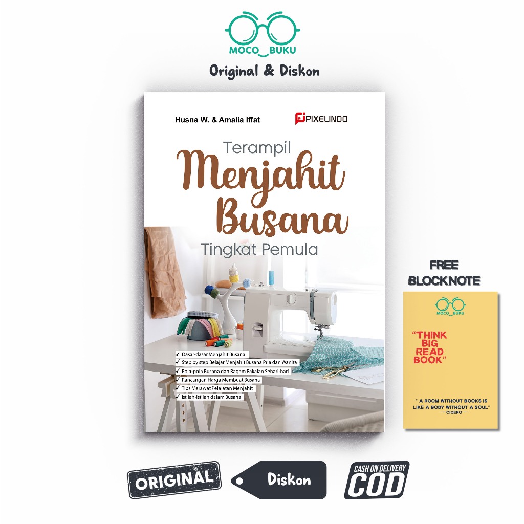 Buku Terampil Menjahit Busana Tingkat Pemula