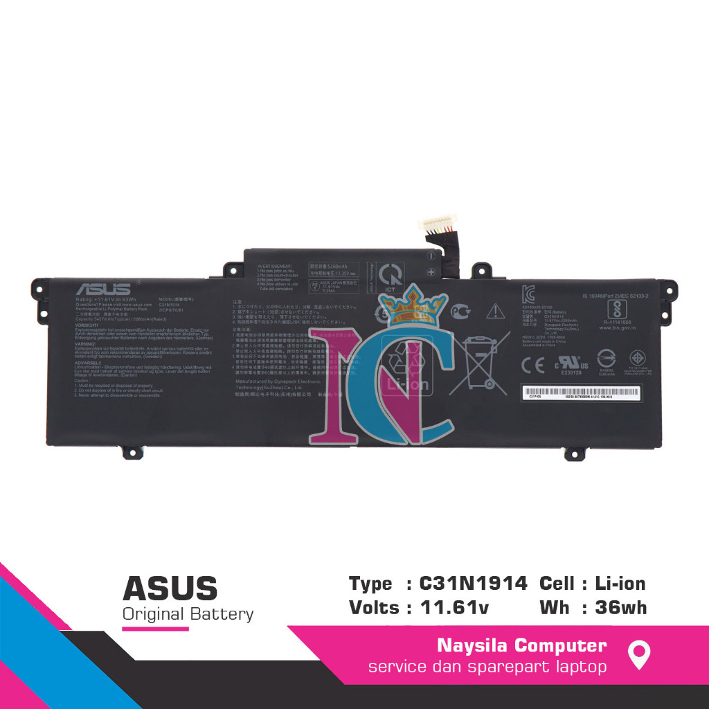 Baterai Asus ExpertBook B5 B5402CB B5402CE B7402FE C31N1914