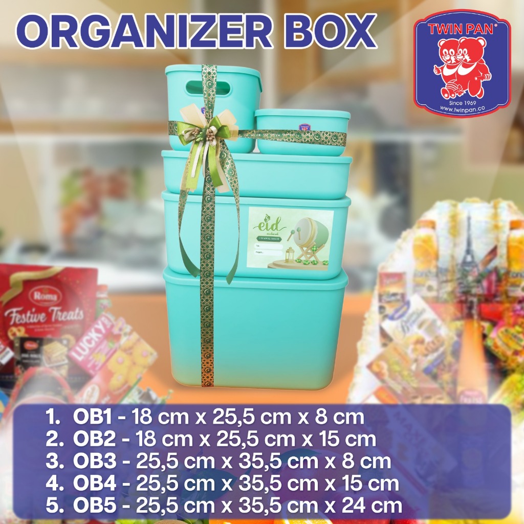 ORGANIZER BOX TWIN PAN / TOPLES KOTAK MAKAN KUE / TOPLES KOTAK PLASTIK / TOPLES KOTAK PENYIMPANAN