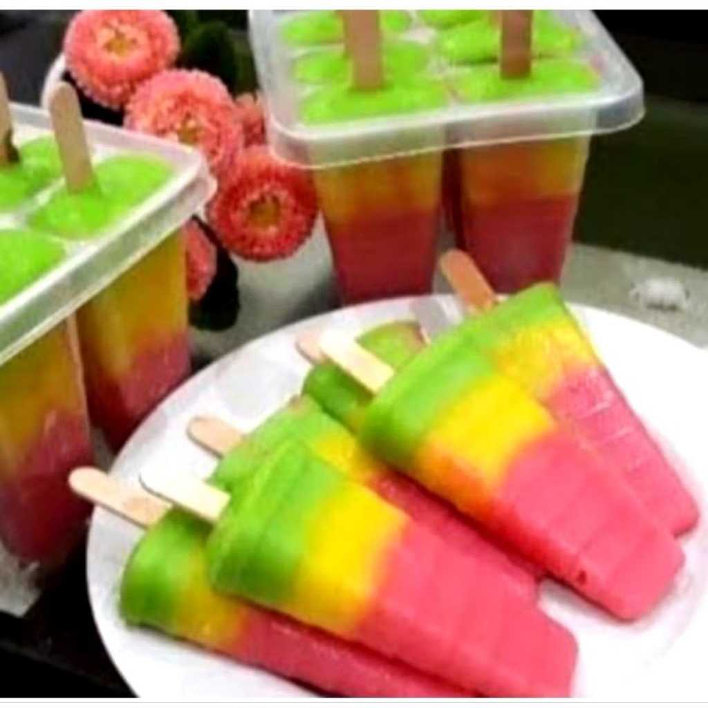 Cetakan jelly / cetakan es lilin /cetakan es cream / cetakan es 6 lubang