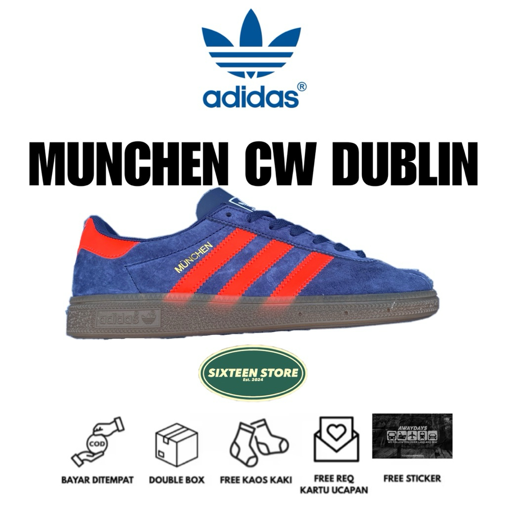 SEPATU ADIDAS MUNCHEN CW DUBLIN || 100% NEW&BOX (FREE STIKER)