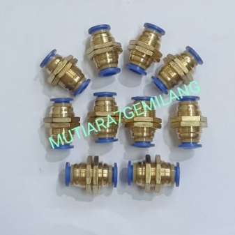 MPM FITTING BULK HEAD PNEUMATIC / FITTING PUSH IN BULKHEAD / FITTING PNEUMATIC MPM / FITTING MPM / F