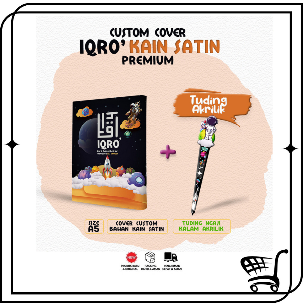 

Toko99 - Cover Iqro Anak Hanya Cover saja tanpa Al-Quran ukuran A5 Bahan Satin ( Banyak Varian , Lebih Eksulisif ) Warna Hitam Roket
