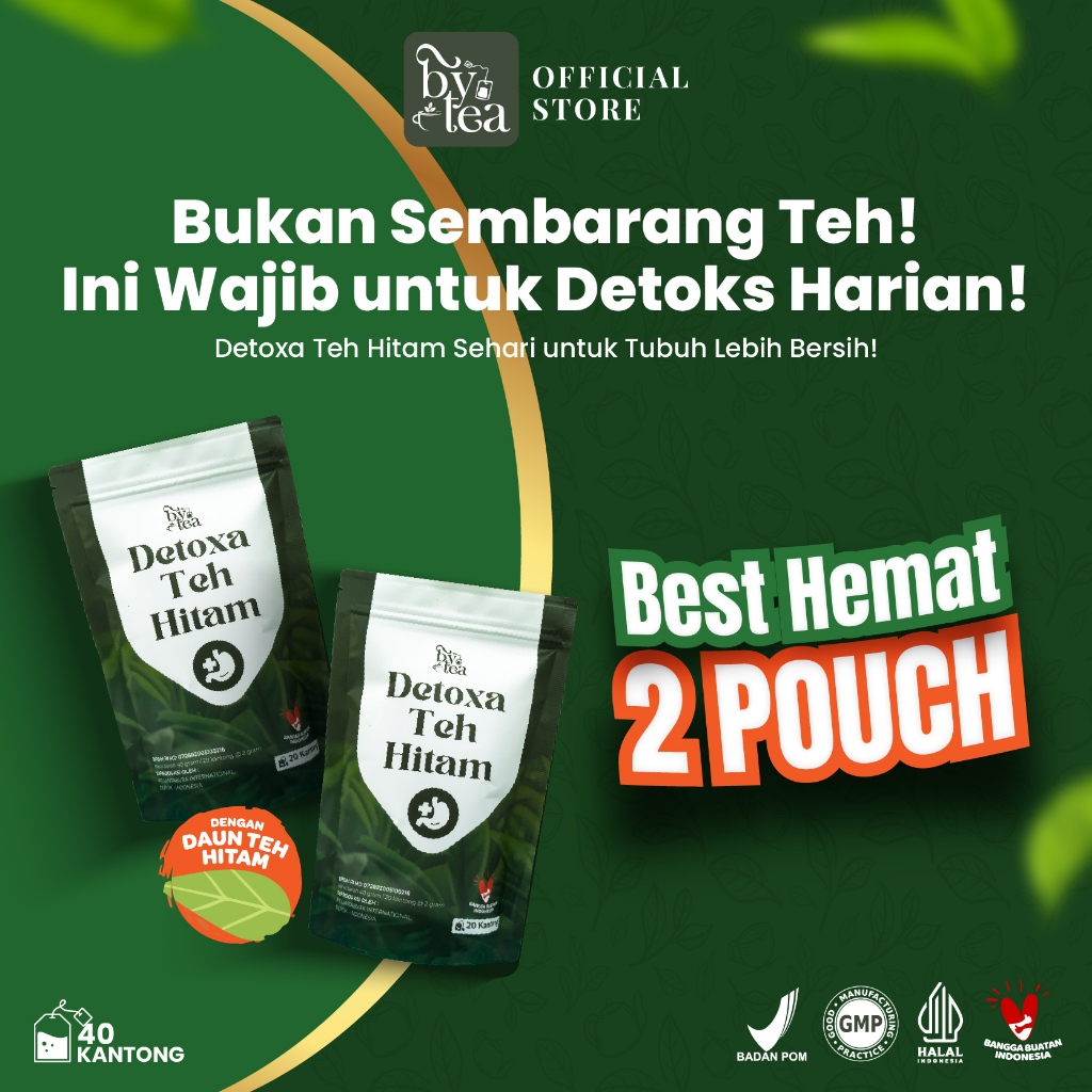 

Paket 2 Pcs Detoxa Teh Hitam - Teh Herbal Bantu Mendetox Tubuh Teh Diet Alami Teh Rempah Pilihan