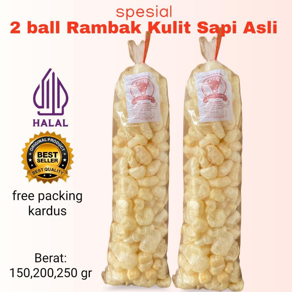 

Kerupuk Rambak Kulit Sapi Asli 2 ball, spesial enak gurih fress halal