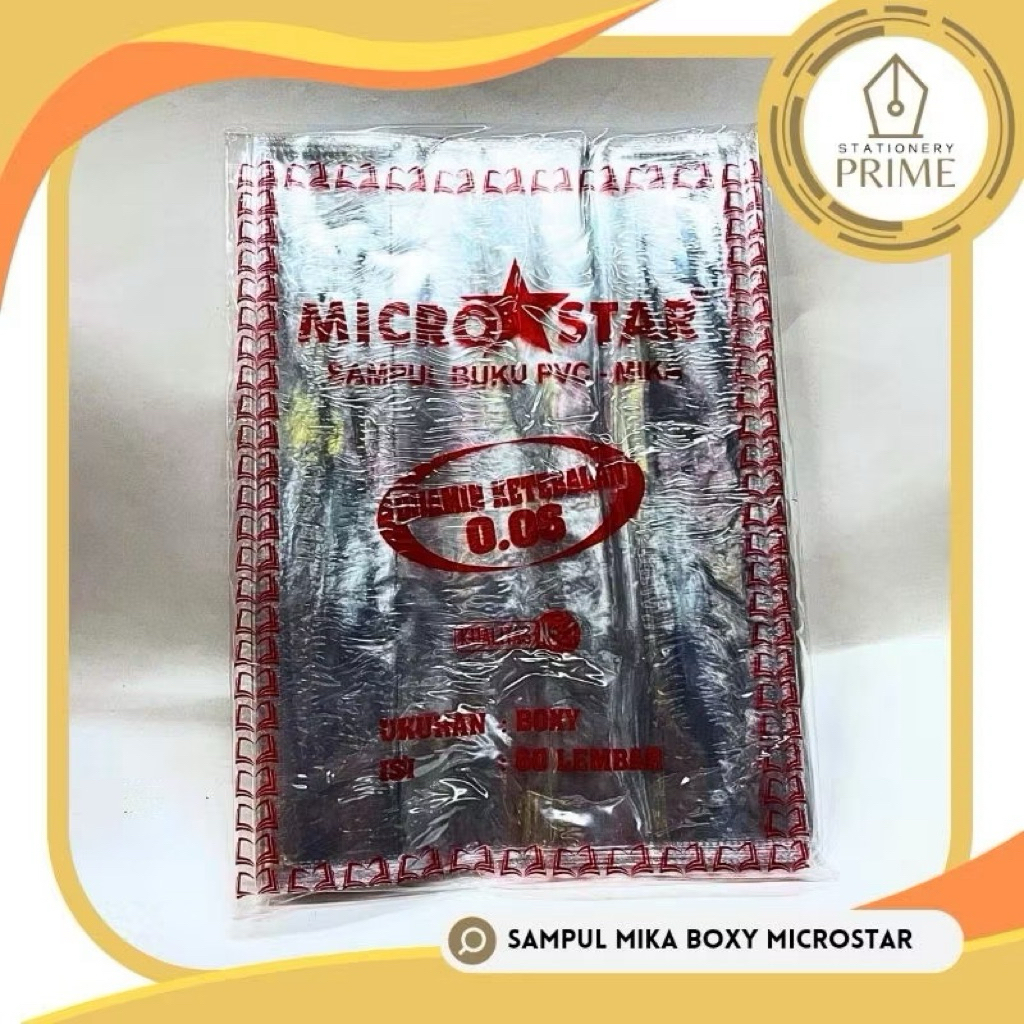 

Sampul Buku PVC Mika Boxy Micro Star 1 Pack isi 60 Liter