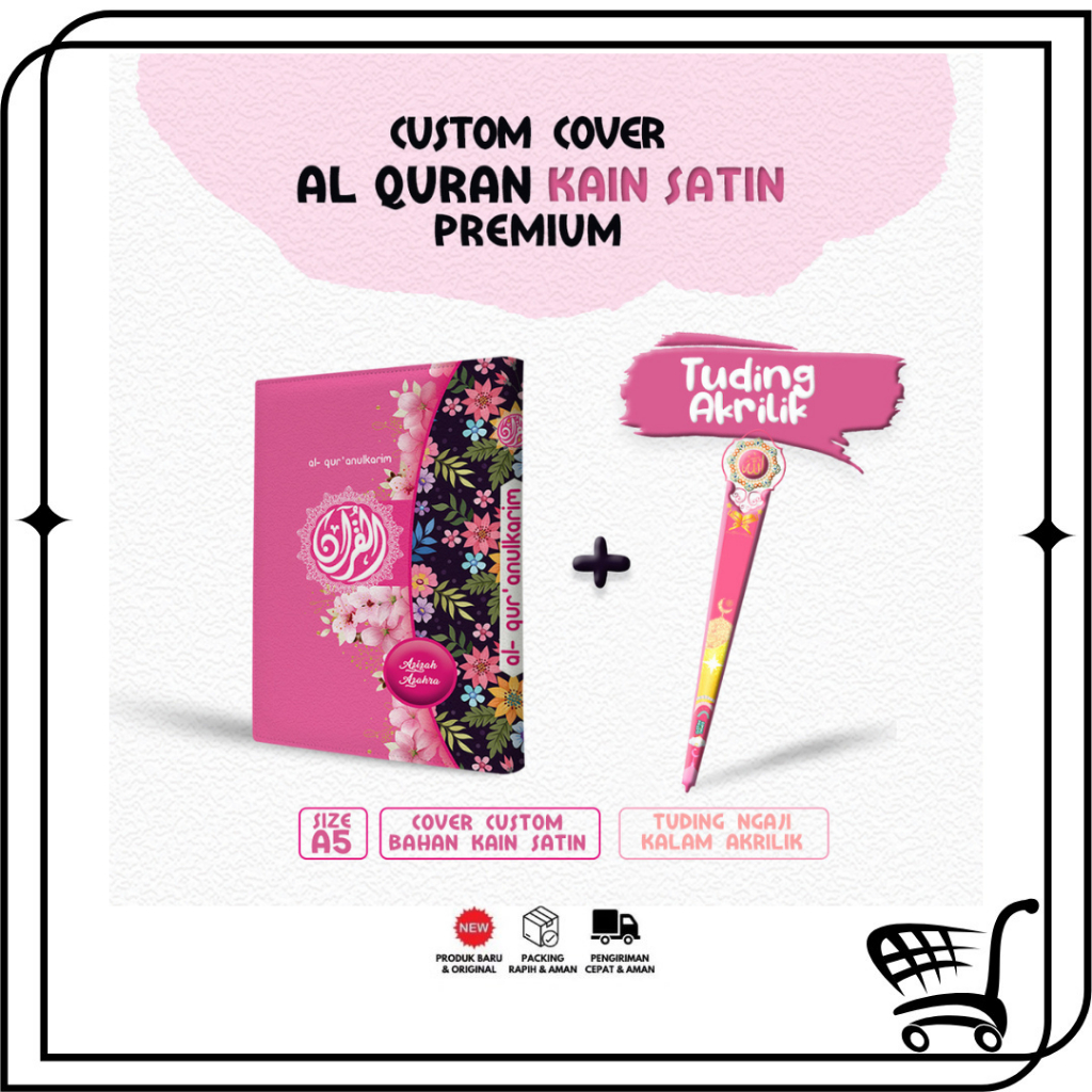 

Toko99 - Cover Al-quran Hanya Cover saja tanpa al-quran ukuran A5 Bahan Satin ( Banyak Varian , Lebih Eksulisif Motif Bunga Pink)