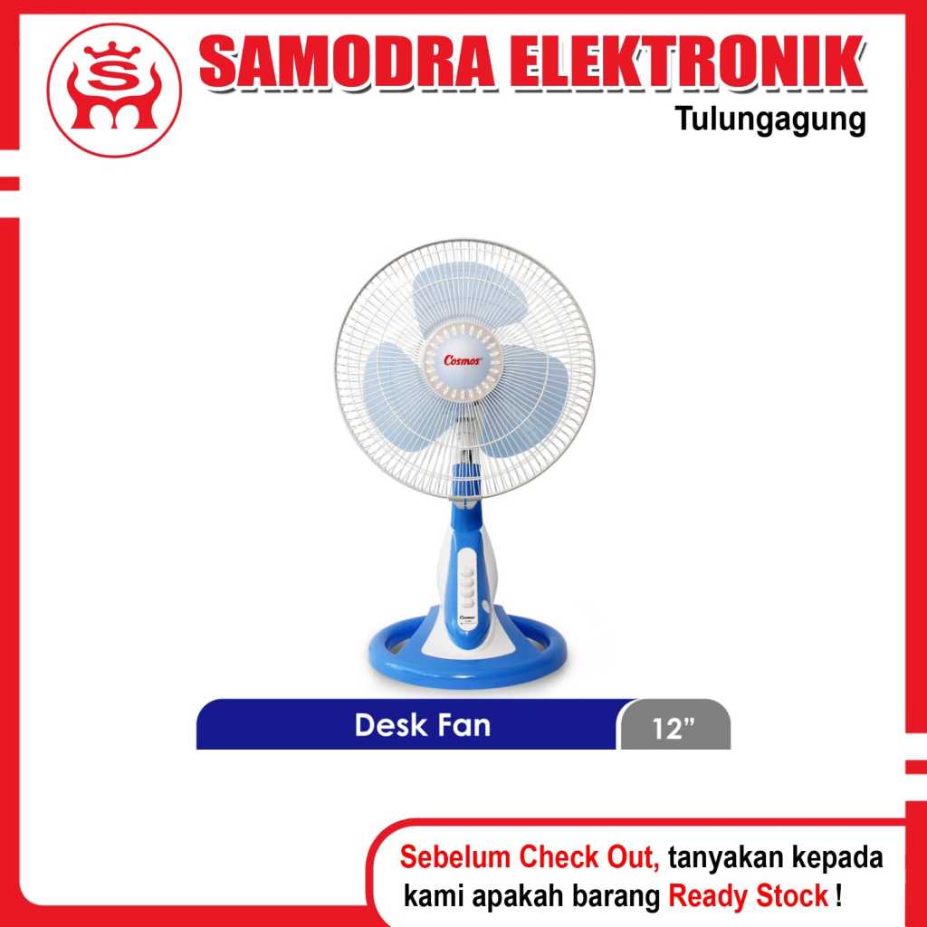Kipas Angin COSMOS 12-DSF | Kipas Angin Meja Ukuran 12 Inch