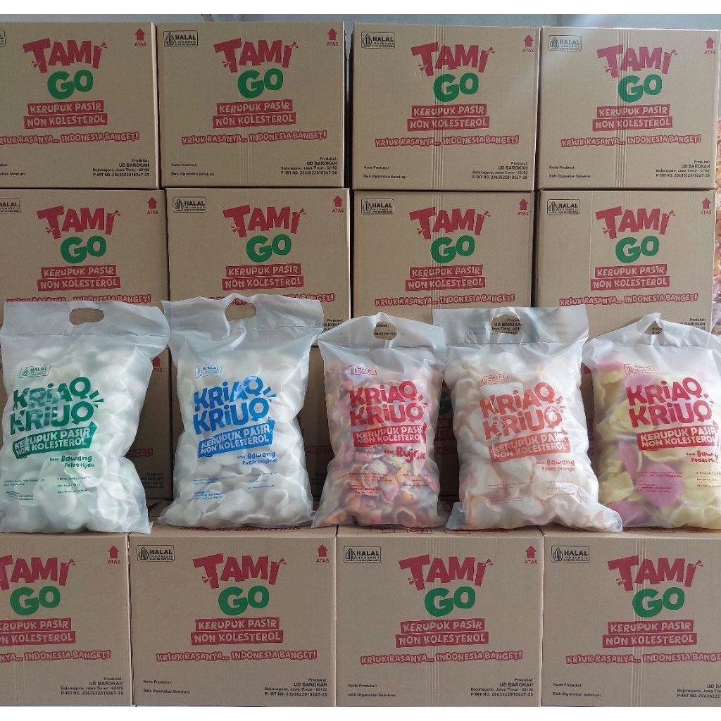 

Kerupuk Kriaq-Kriuq / Tamigo Non Kolesterol 500gr dengan 5 Varian Rasa