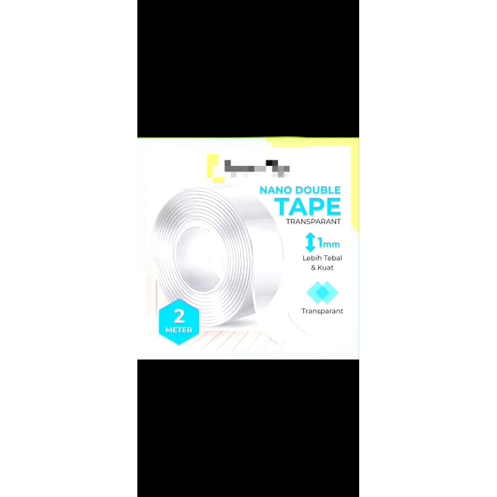 

nano double tape panjang 2meter, lebar 3mm selotip isolasi perekat
