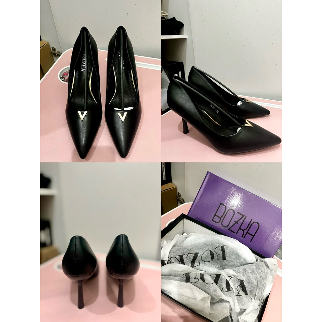BOZKA HEELS HITAM 8cm NEW