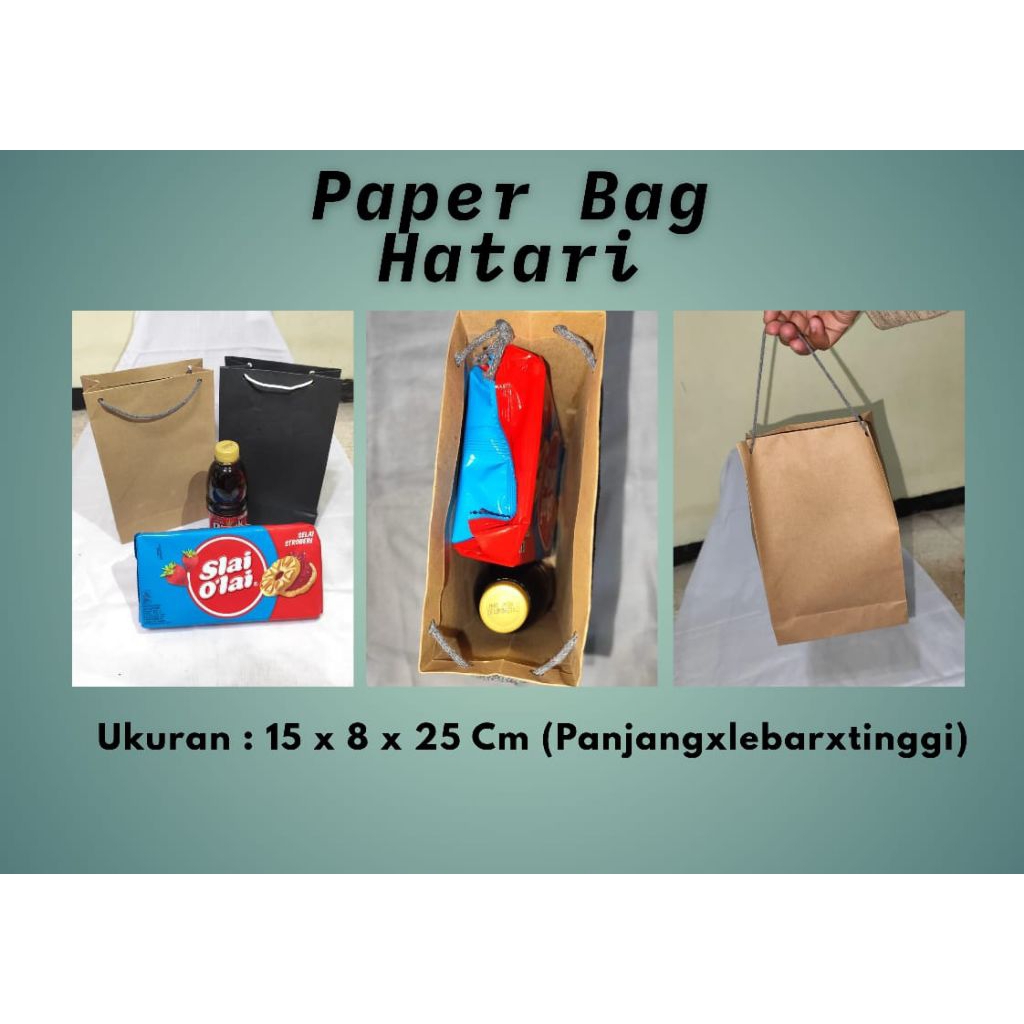 

Paperbag Polos hitam - coklat - putih - batik